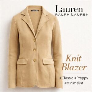Lauren Ralph Lauren Tan Knit Blazer XS
Camel Cotton Sweater Jacket Classic